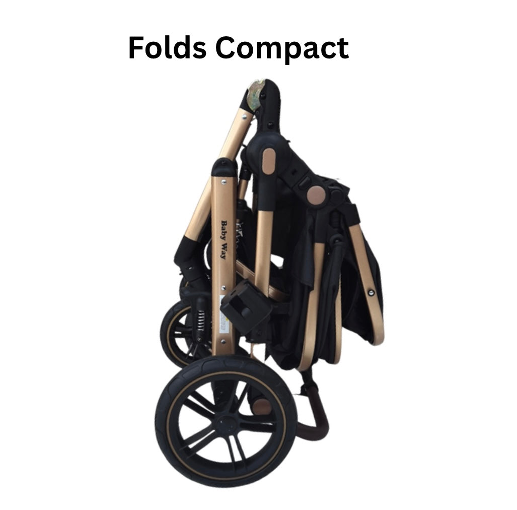 Preorder - Supra 3-in-1 Travel System – Stroller + Bassinet + Capsule Car Seat and Mattress - Black Gold + Colour Options