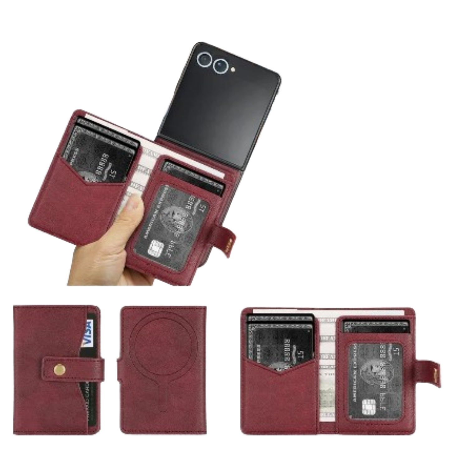 Wallet Leather Case for the Samsung Galaxy Z Flip7 (4 colours available)