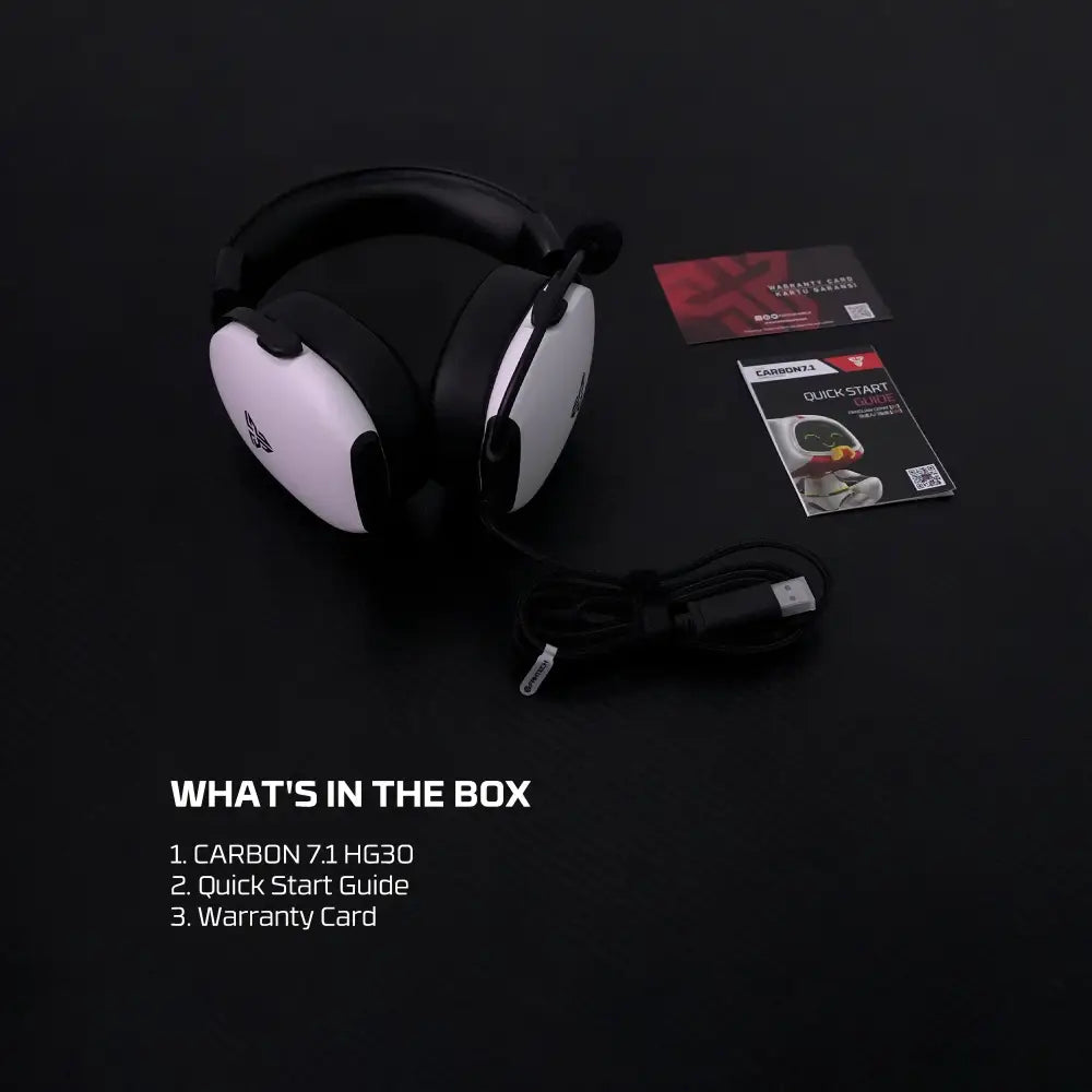 7.1 Wired Gaming Headset 40mm with Mic (available in Black & White)