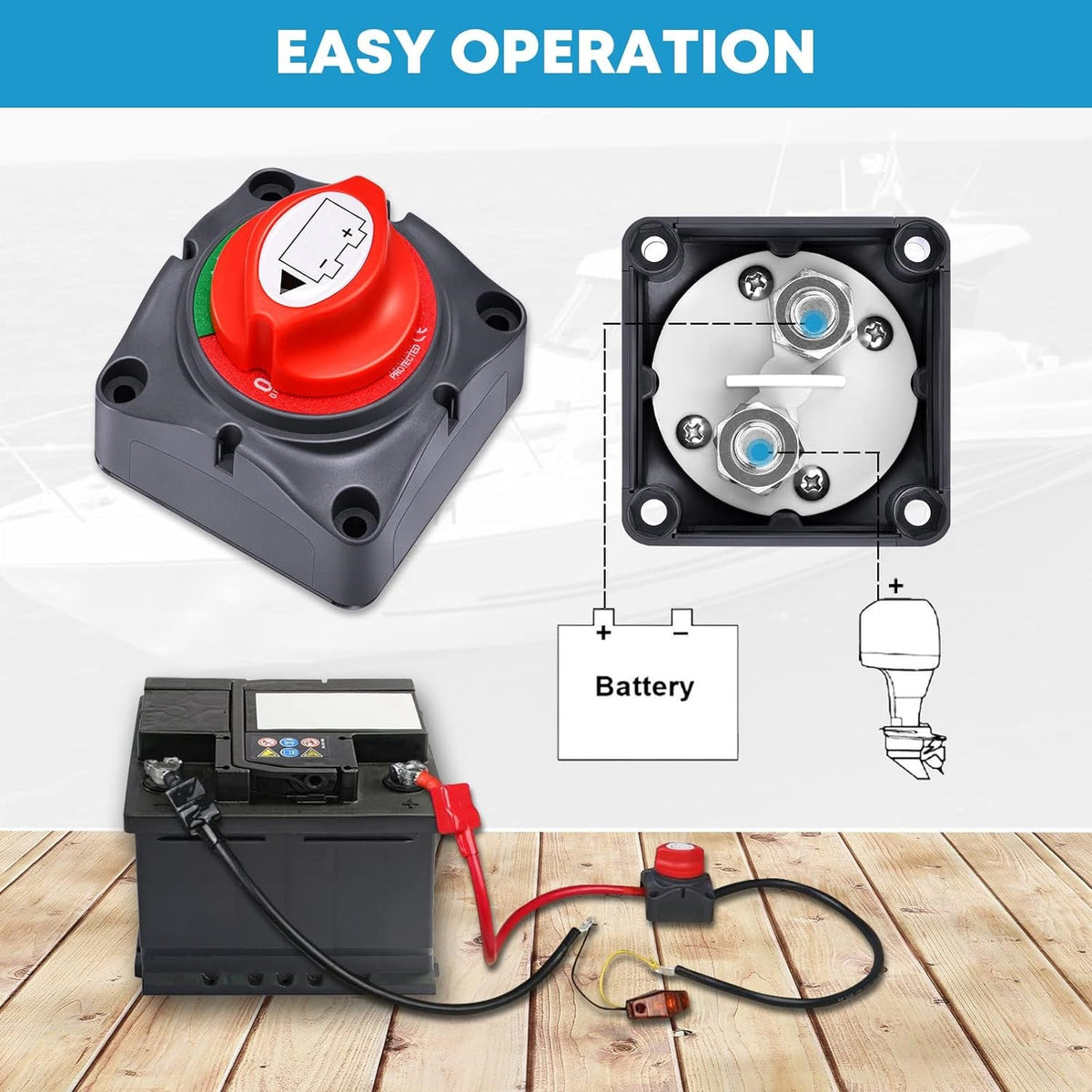 Battery Isolator Switch 12V On/Off - salelink.co.nz