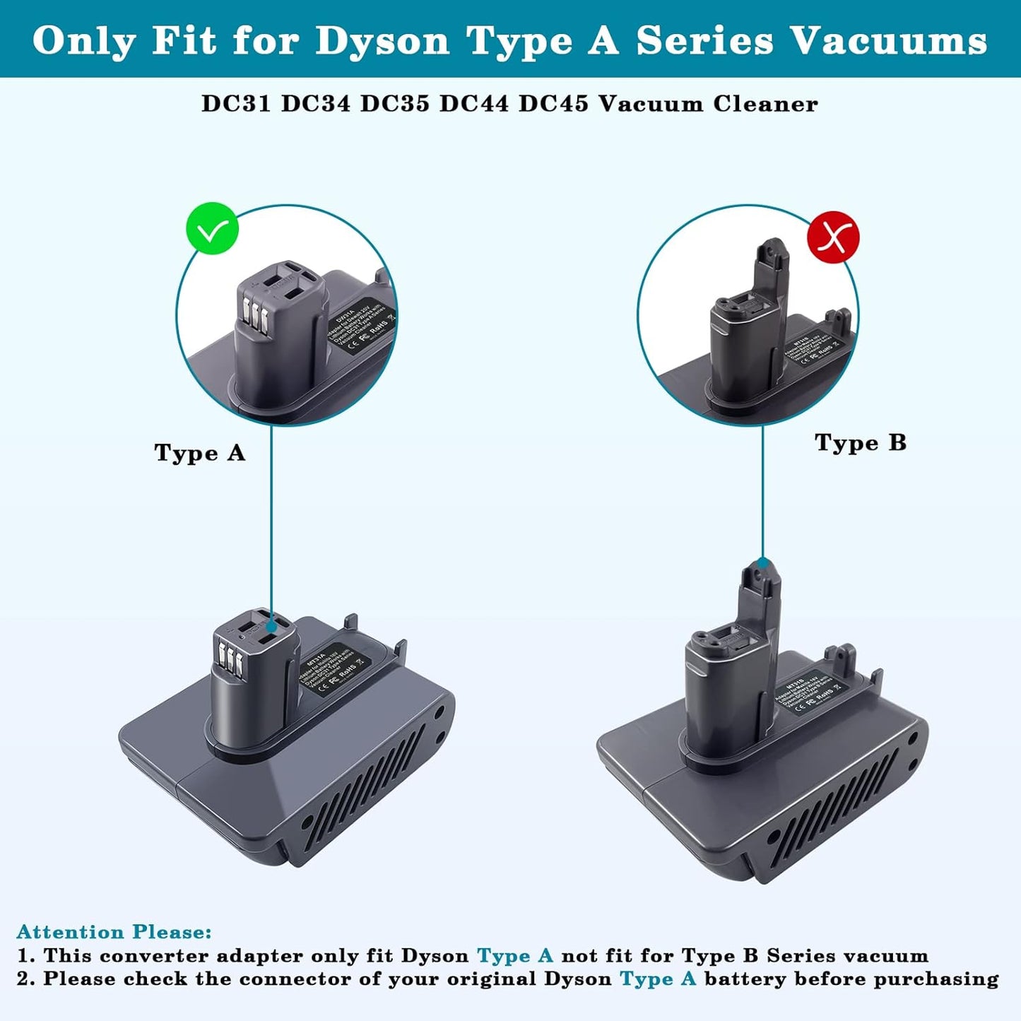 Makita 18V Battery To Dyson DC31 Type A Adapter Converter