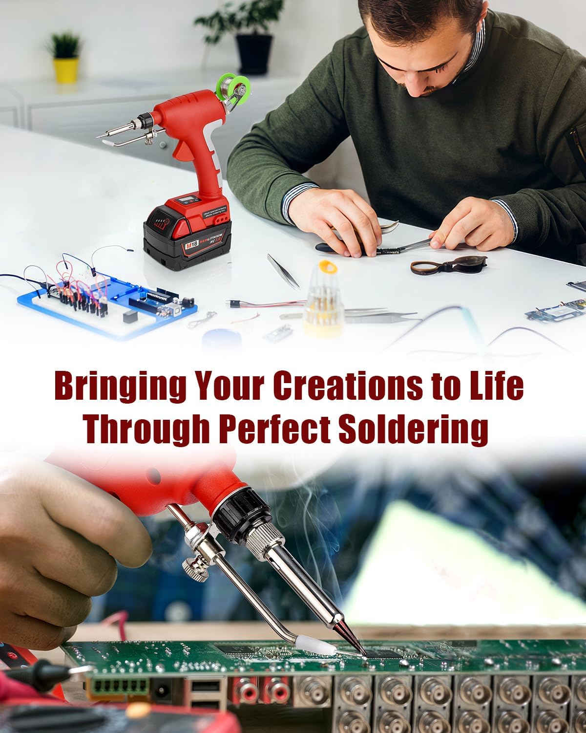 Soldering Welding Welder Iron for Milwaukee 18V Battery