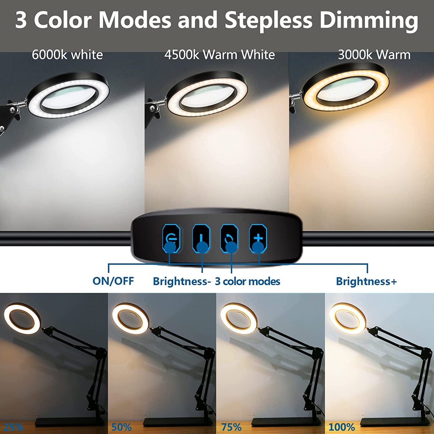 Magnifying Lamp Desk Light - salelink.co.nz