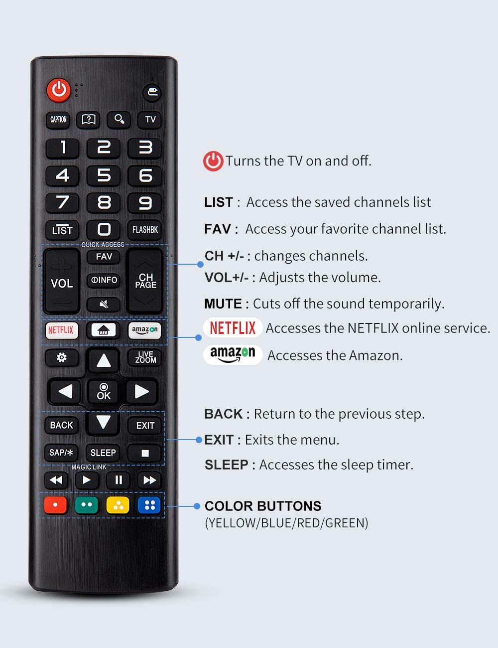 Universal LG TV Remote - salelink.co.nz