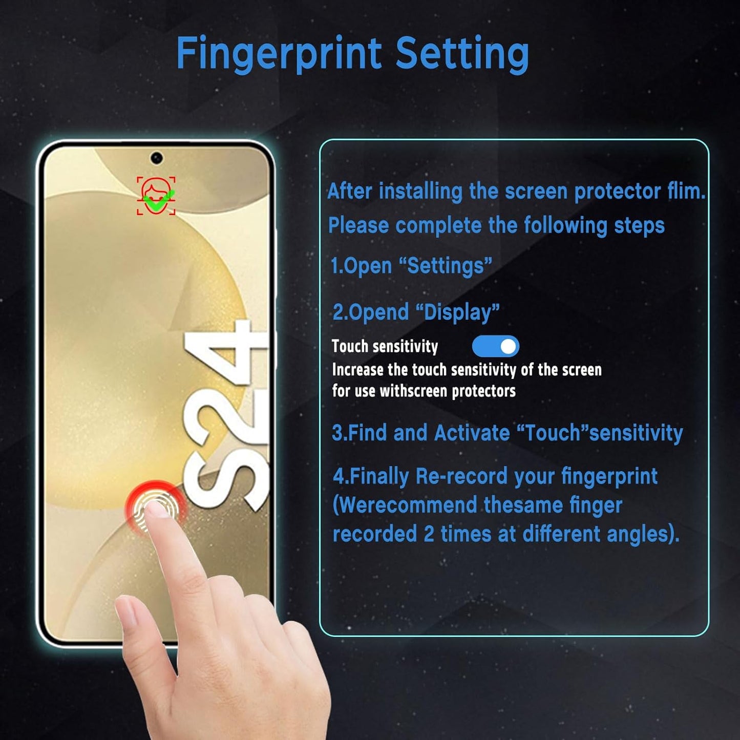 Samsung Galaxy S24 Ultra Tempered Glass Screen Protector