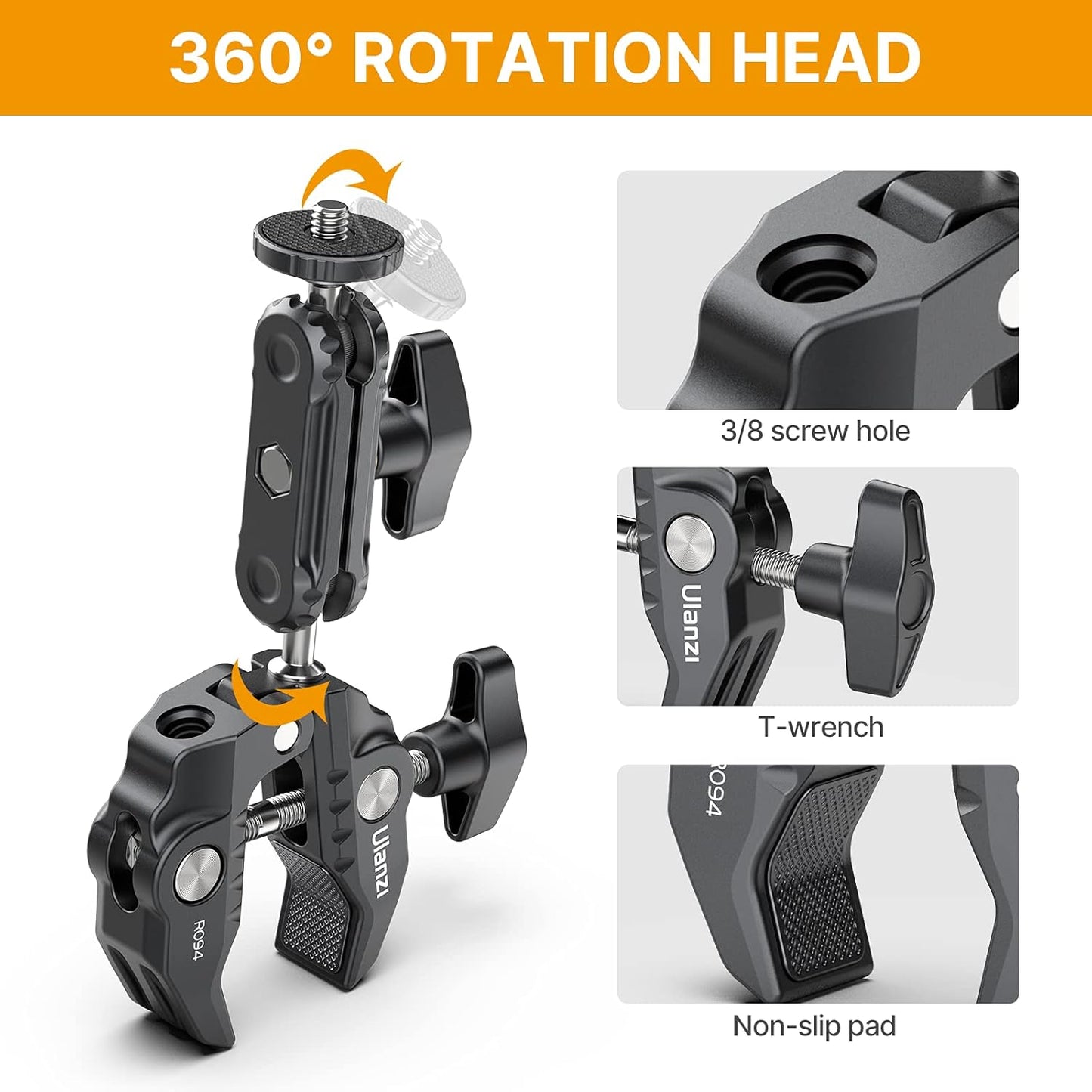 ULANZI Super Clamp Camera Clamp Mount