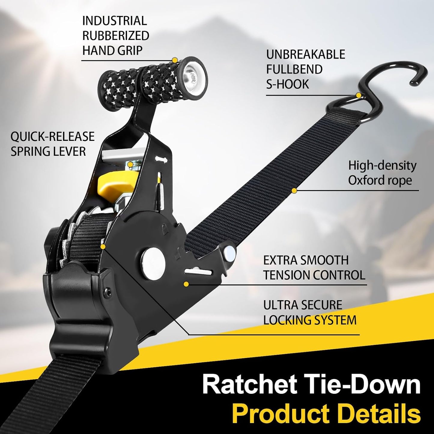 Retractable Auto Ratchet Strap