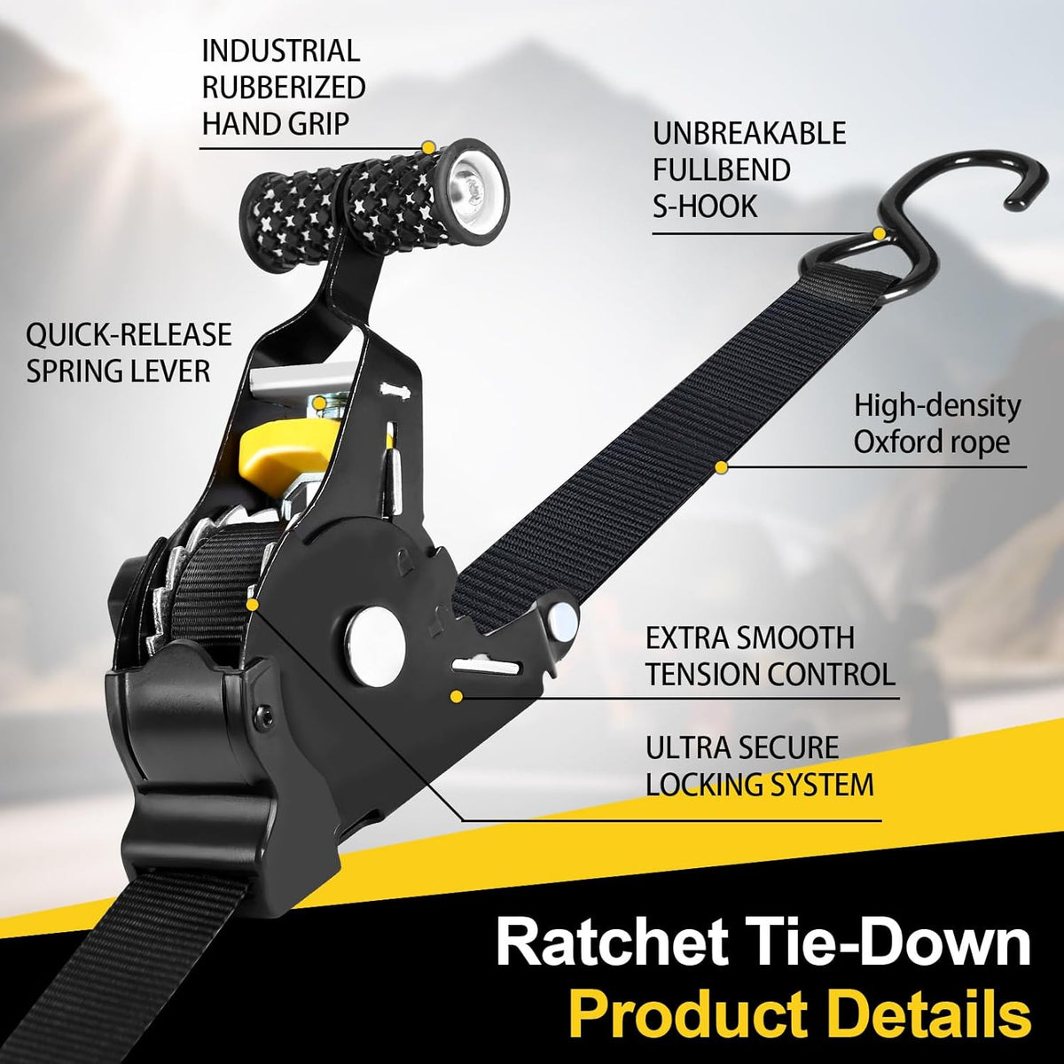 Retractable Auto Ratchet Strap