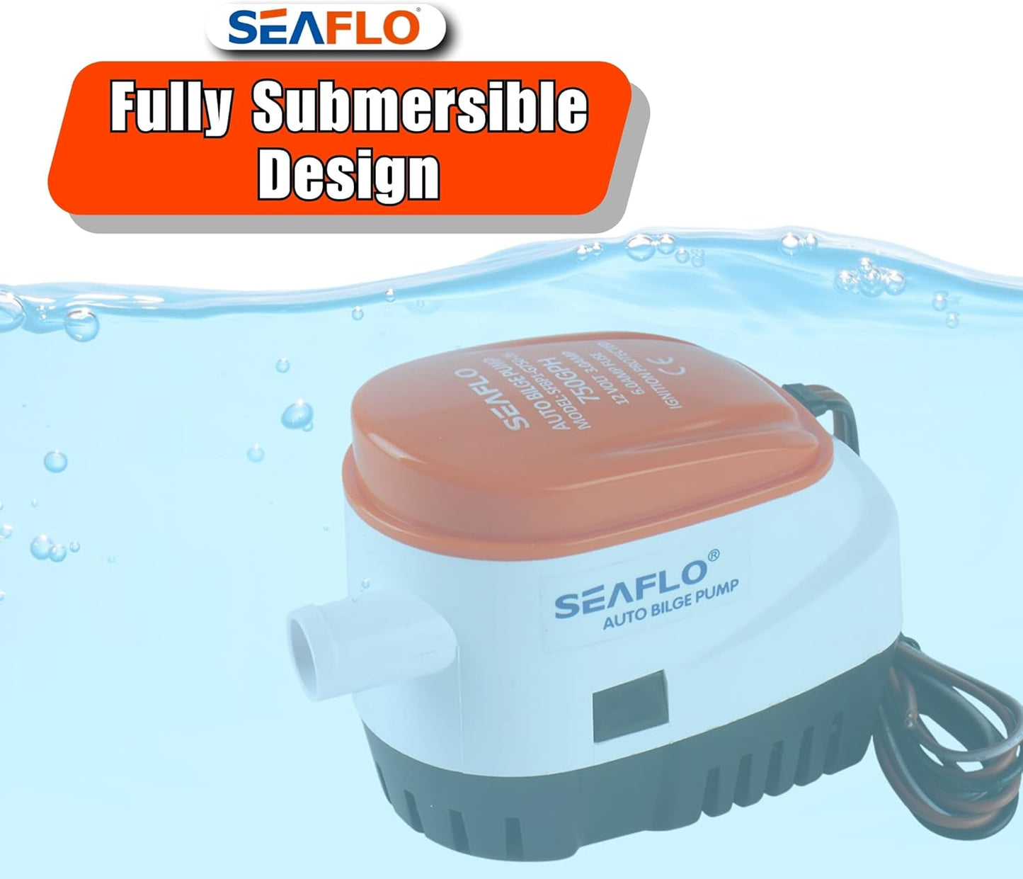 12V 750GPH Seaflo Automatic Submersible Bilge Pump