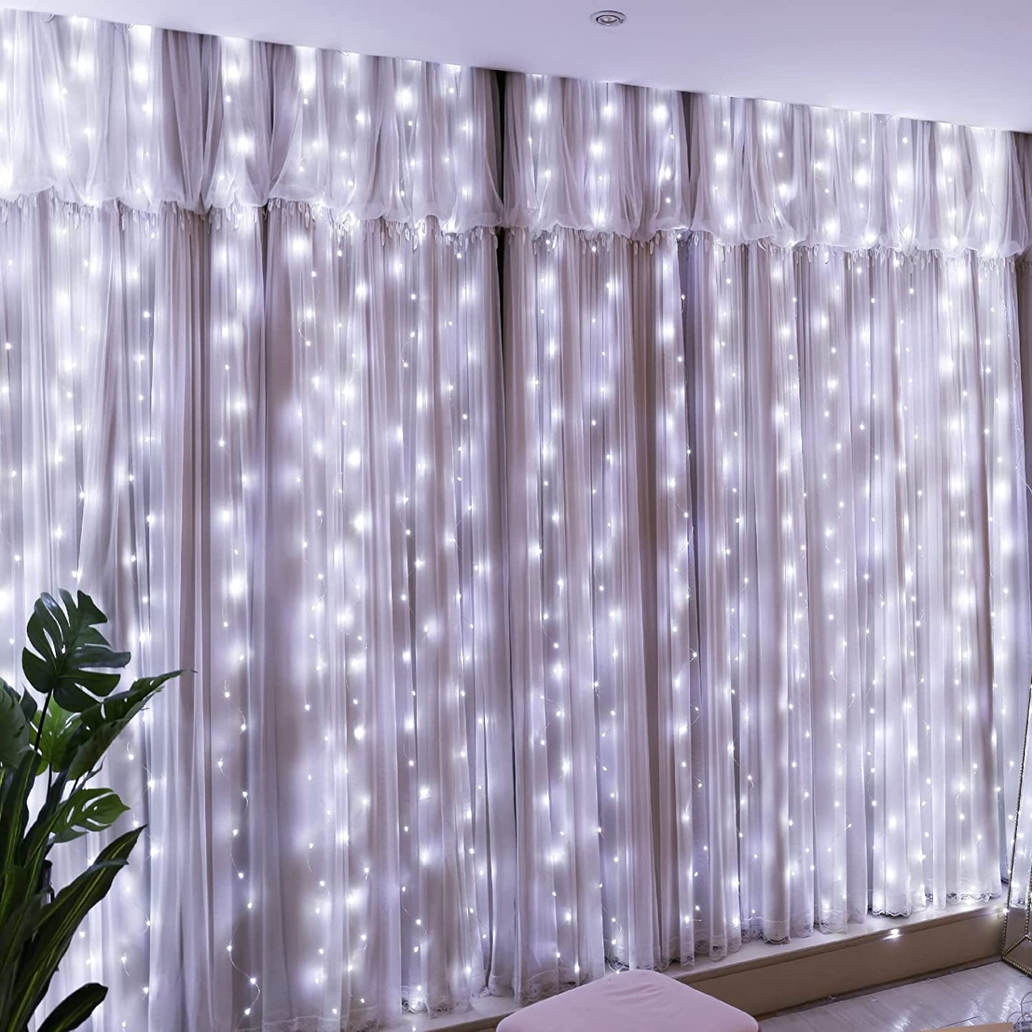 300 LED Curtain String Fairy Light Christmas Light