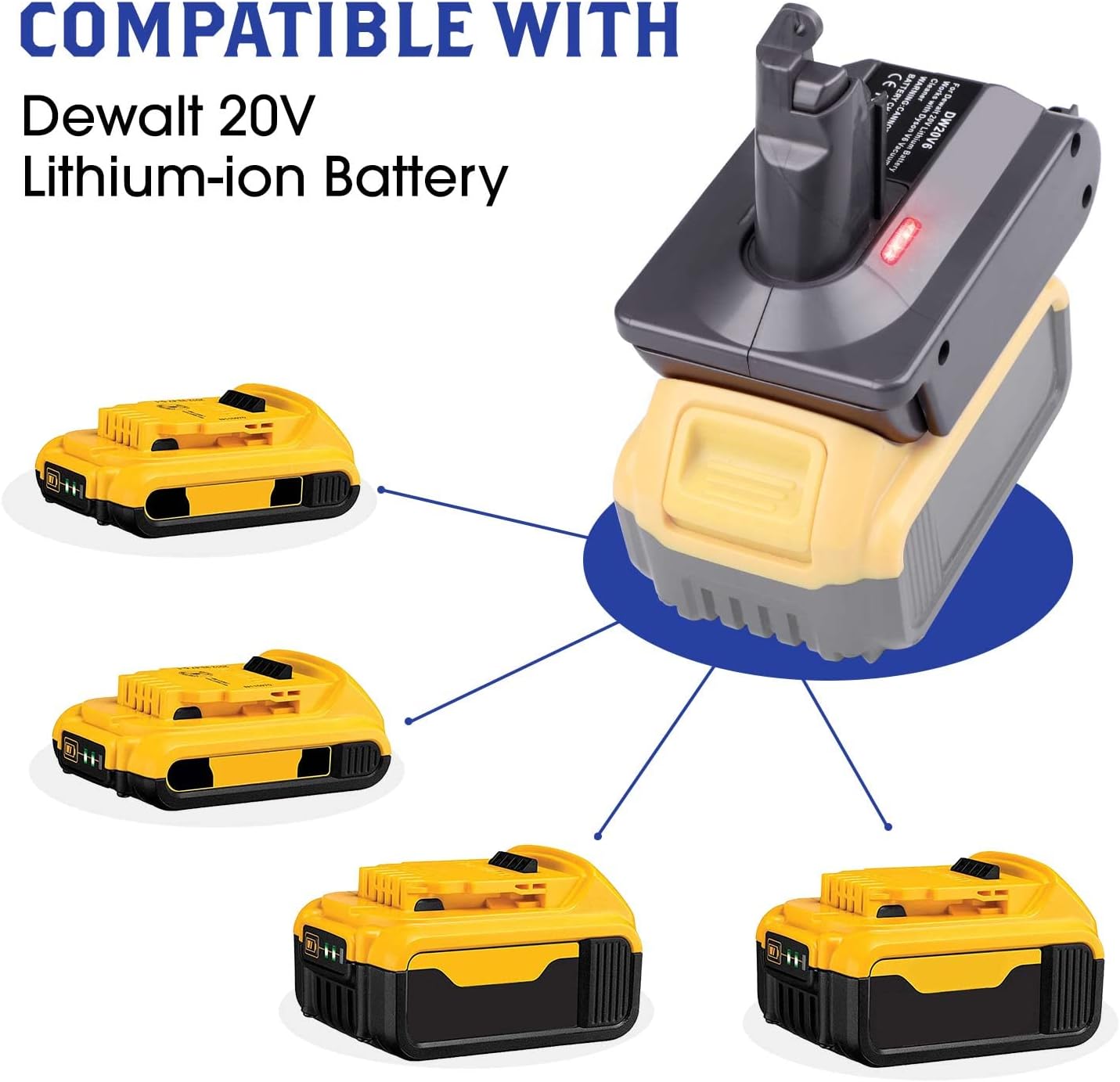 Dewalt to Dyson V6 Battery Adapter Converter