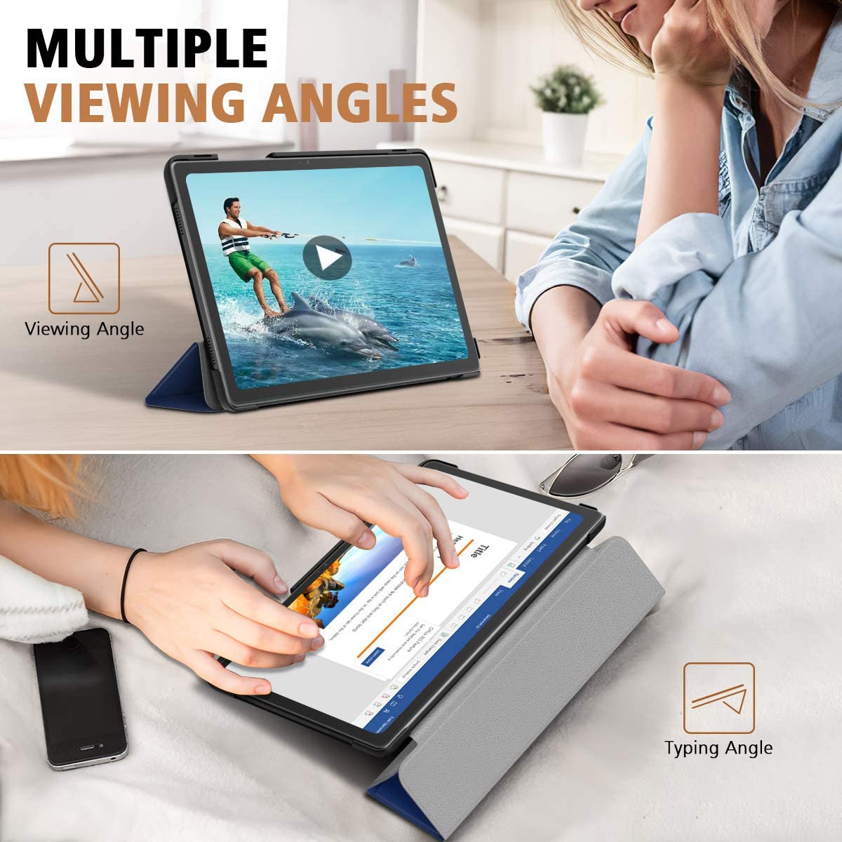 Samsung Tab A7 T500 T505 2020 Case Fold PU Leather