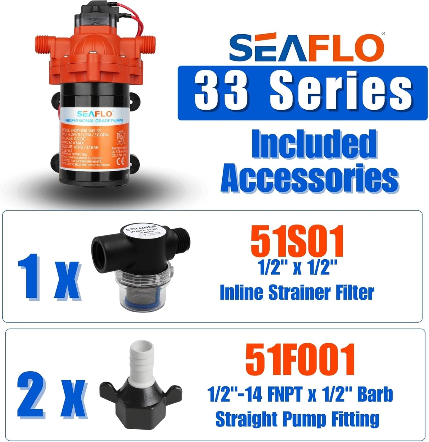 12V Seaflo Diaphragm Water Pump