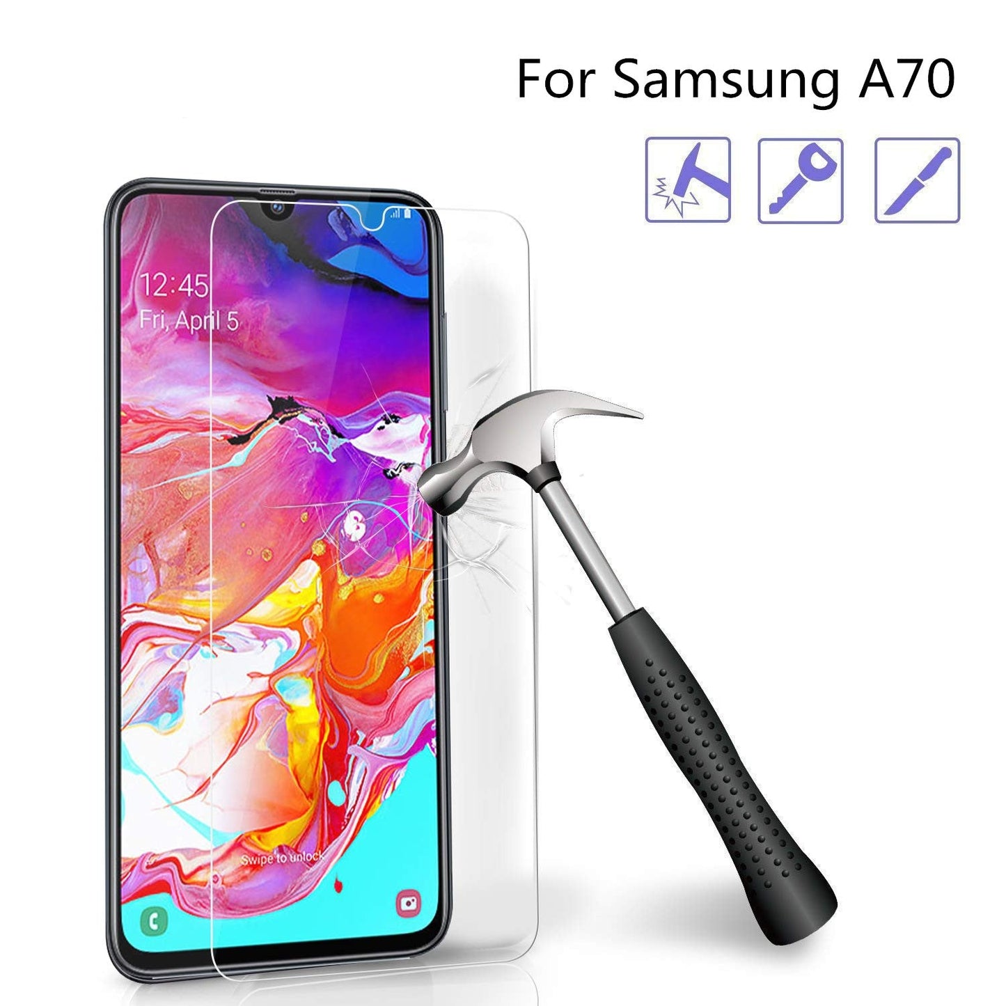 For Samsung A70 Tempered Glass Screen Protector - salelink.co.nz