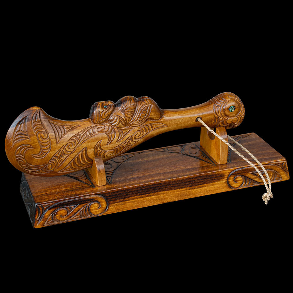 Large Wahaika On Stand Sculpture