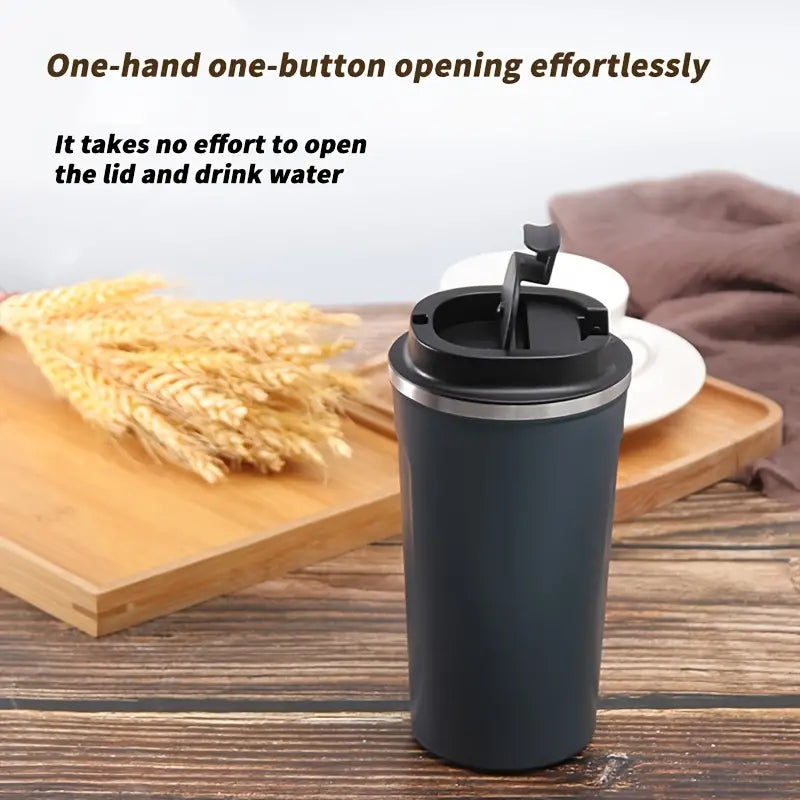 Stainless Steel Vacuum Coffee Cup - Outdoor & Business Use
