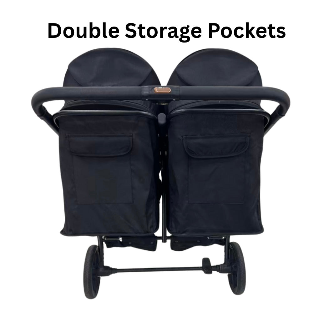 TrekTwo – Ultimate Side-by-Side Double Stroller with Cup Holder