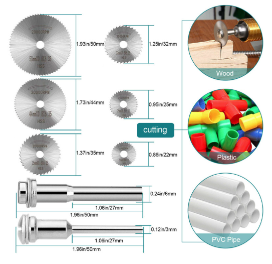 60Pcs Circular Cutting Wheel Grinding Disc Tool Set