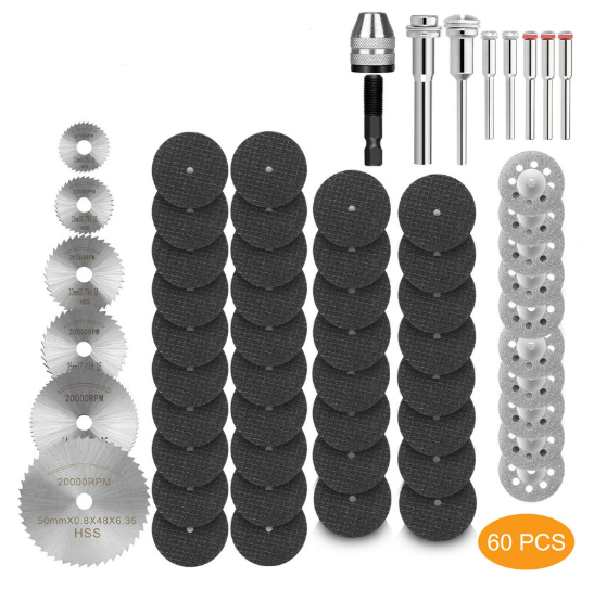 60Pcs Circular Cutting Wheel Grinding Disc Tool Set