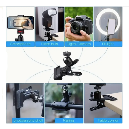 2PCS Spring Clamp Mount with 360-Degree Rotating