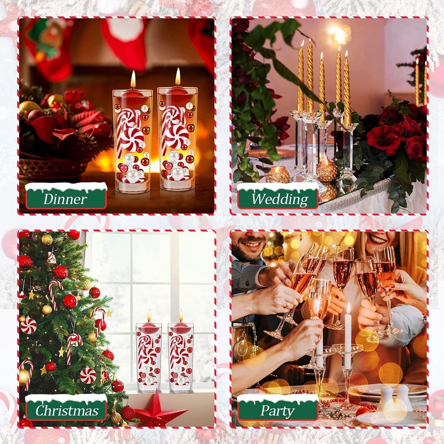 Christmas Decorations Vase Filler Beads