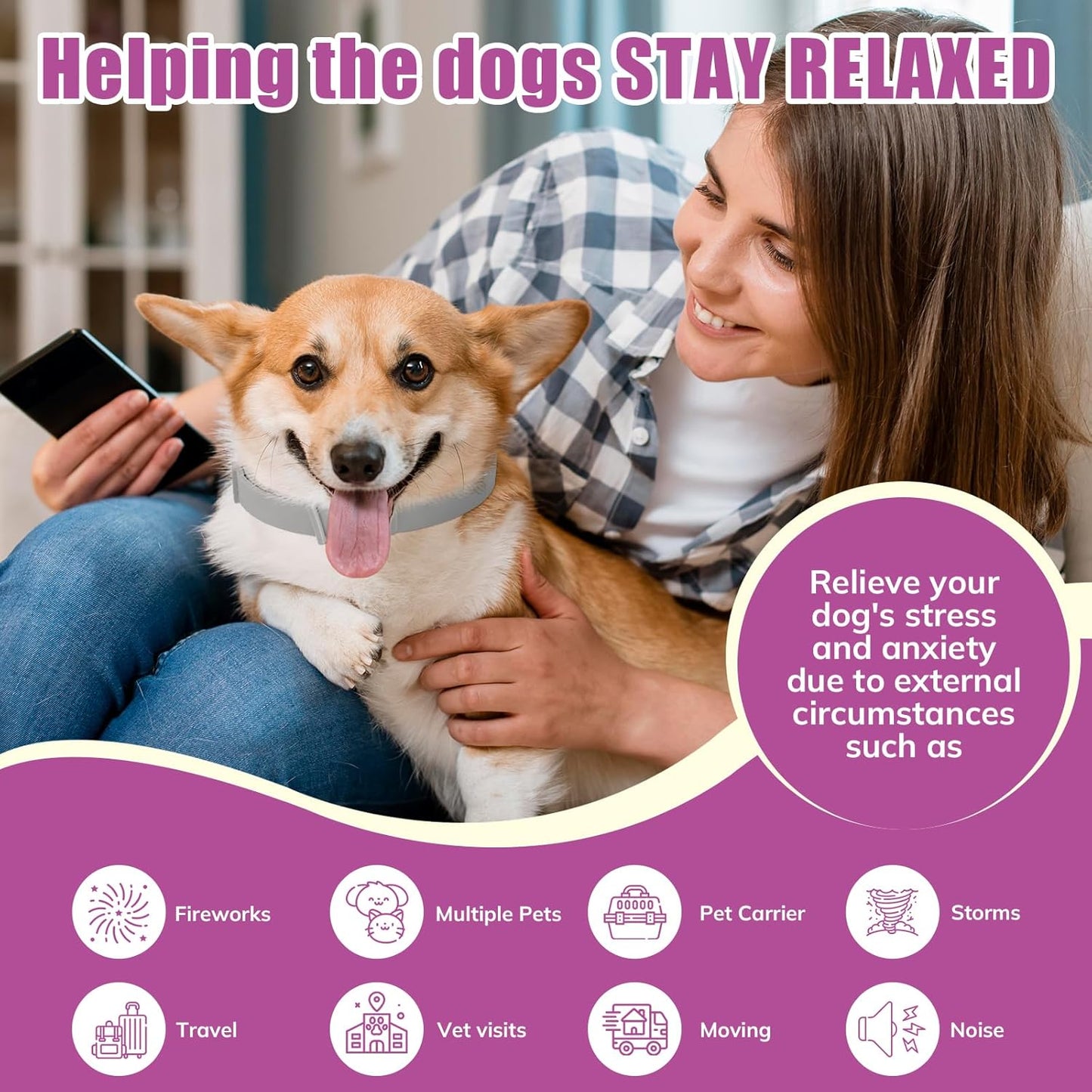 4PCS Dog Calming Collars