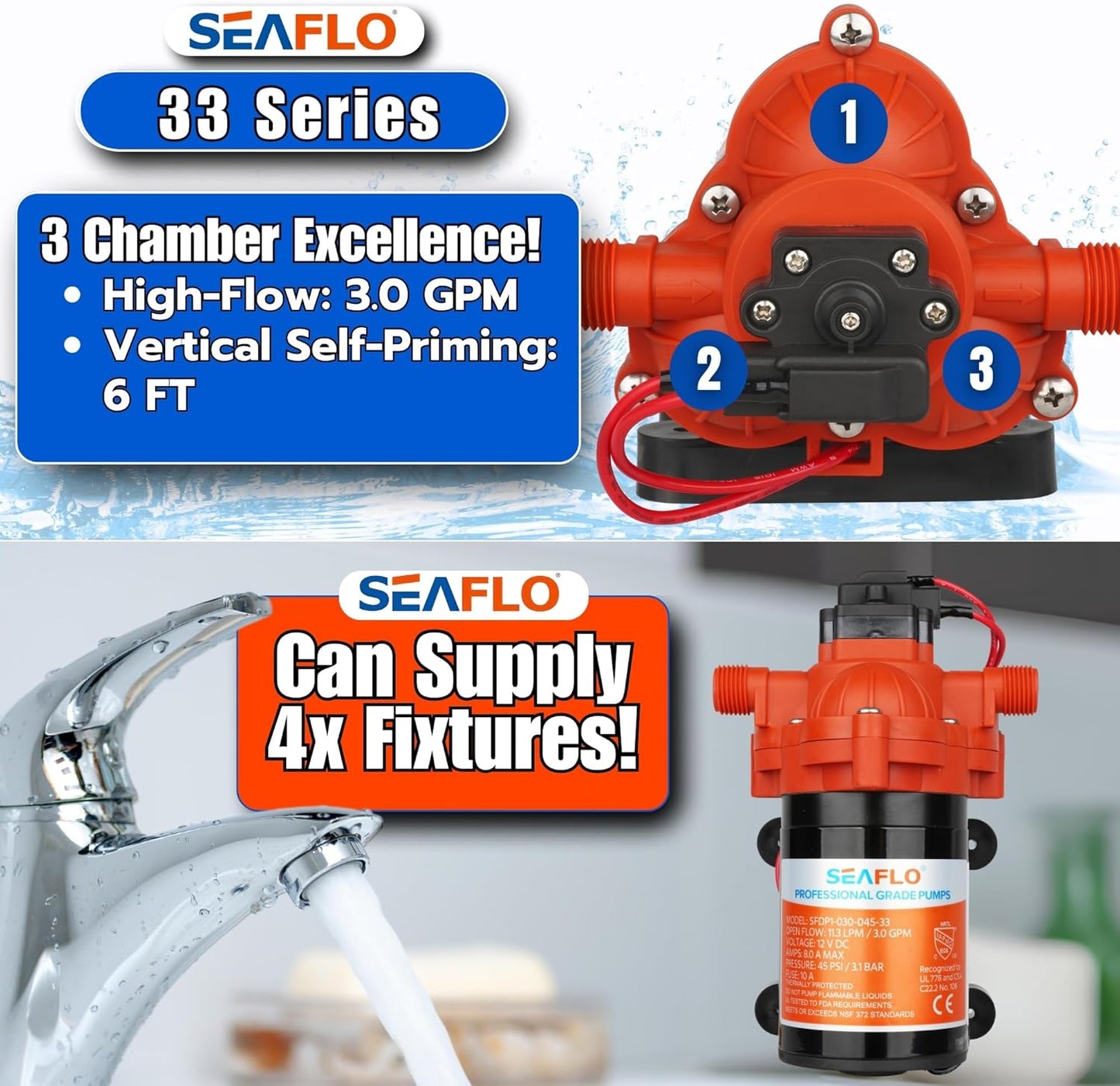 12V Seaflo Diaphragm Water Pump