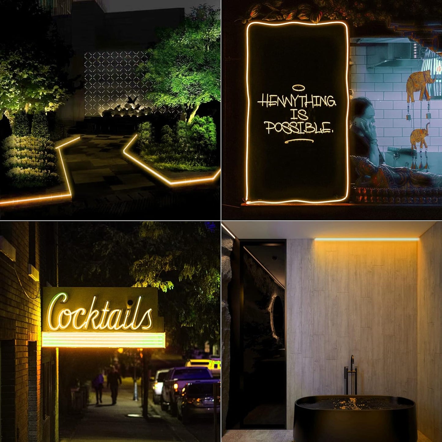 5M Warm White DC 12V Flex LED Strip Neon Rope Light Silicone - salelink.co.nz