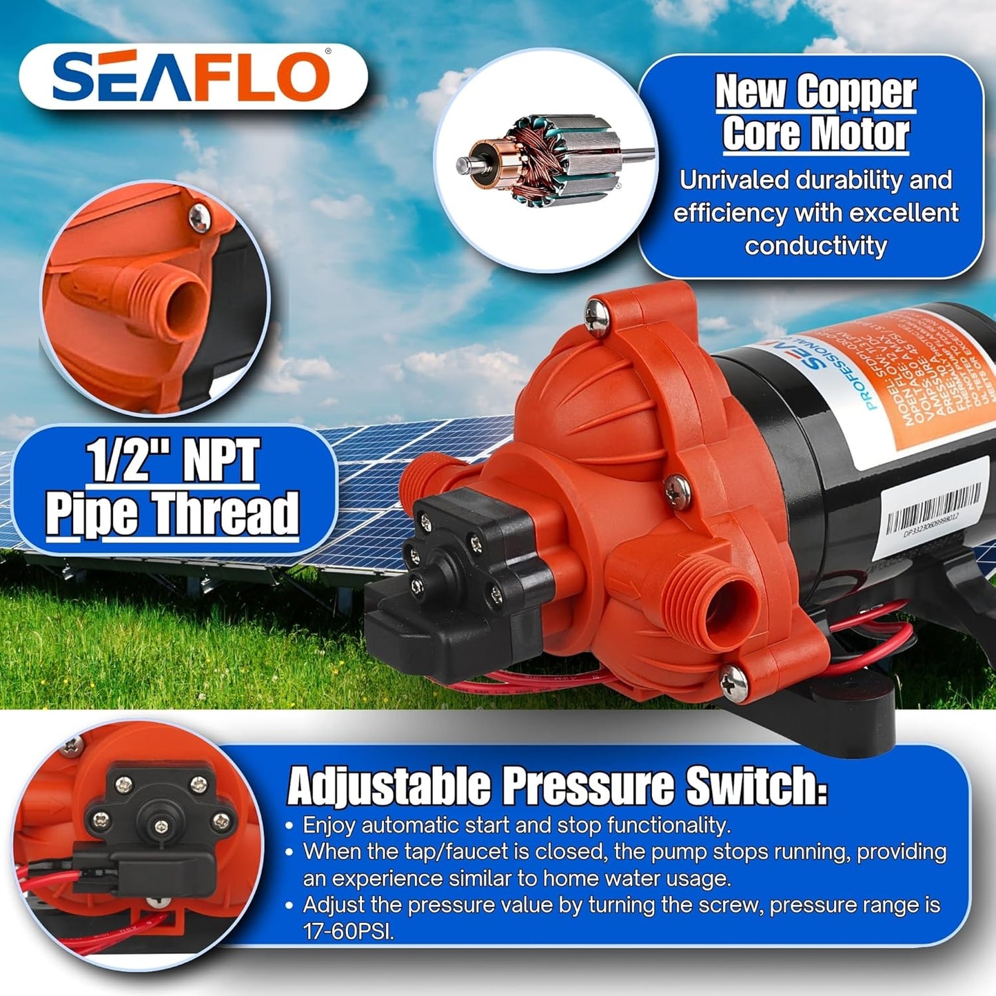 12V Seaflo Diaphragm Water Pump
