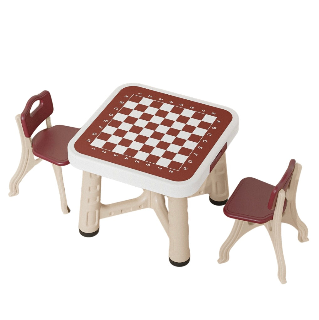 Kids’ Play & Activity Table Set – Table + 4 Chairs | Game Board and Storage