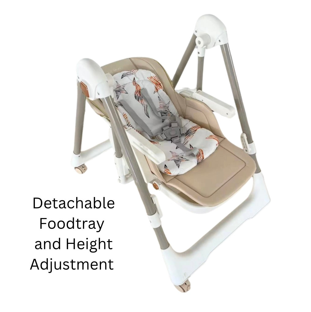 Jupiter Grey 2-in-1 Baby High Chair & Swing