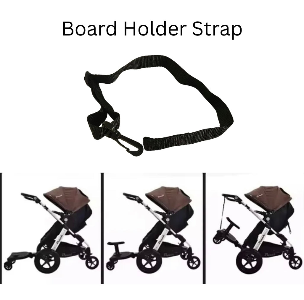 Universal Stroller Ride-On Board with Seat and Strap Holder