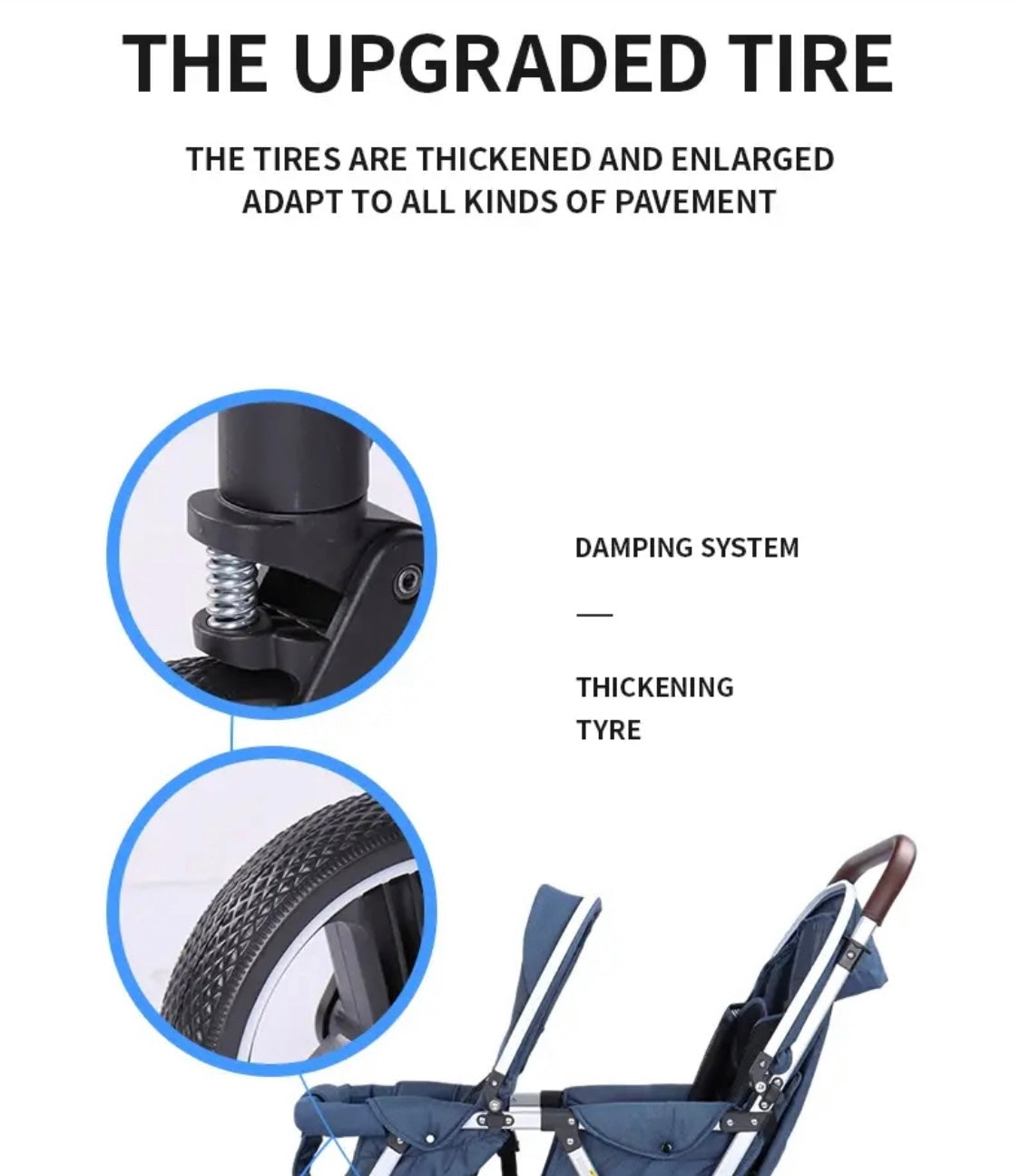 Double Stroller with Upgraded Tires
