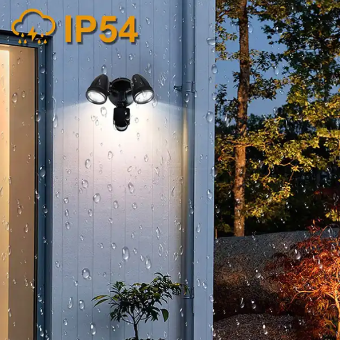 30W LED Security Light with Motion Sensor Outdoor Twin Spotlight Garage IP54