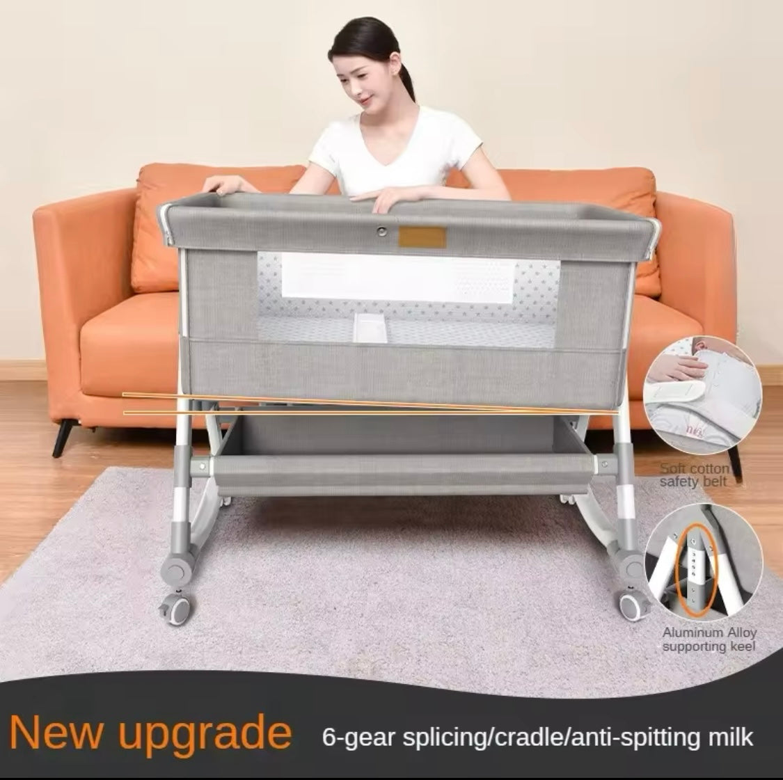 Baby Multifunctional Co-Sleeper Bed and Changing Table