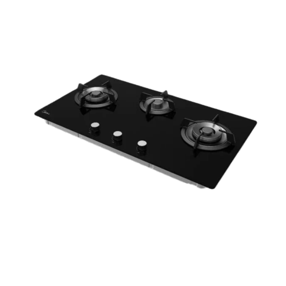 Midea Black Glass Gas Cooktop 3 Zones