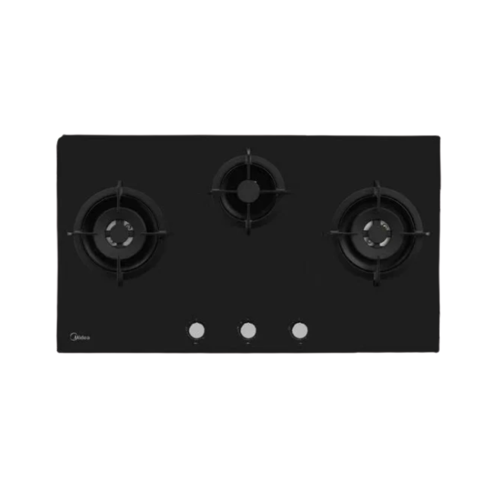 Midea Black Glass Gas Cooktop 3 Zones