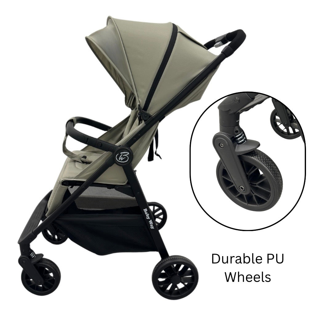 Roam Compact Travel-Friendly Stroller with Extended Canopy - SAND