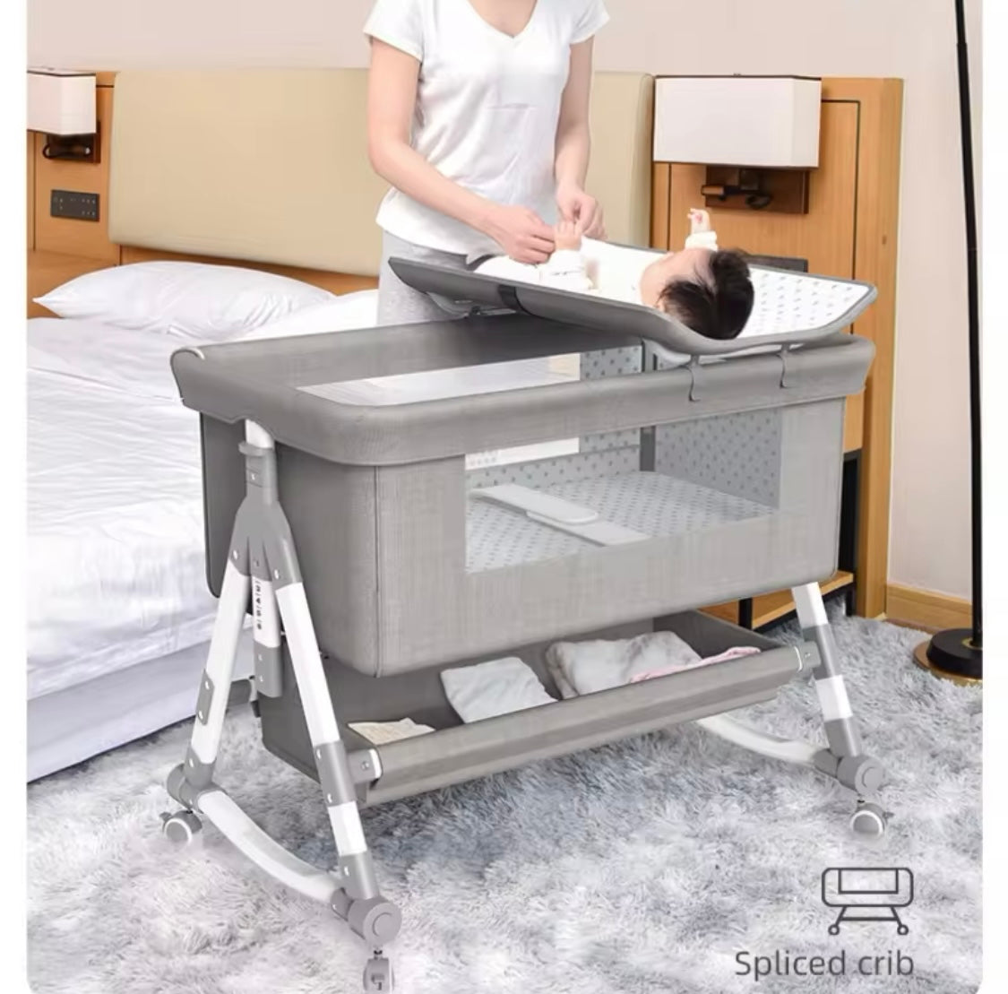 Baby Multifunctional Co-Sleeper Bed and Changing Table