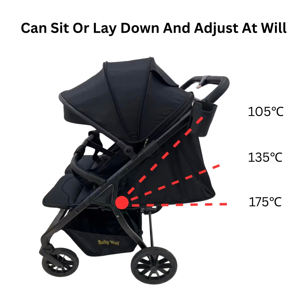 TrekTwo – Ultimate Side-by-Side Double Stroller with Cup Holder