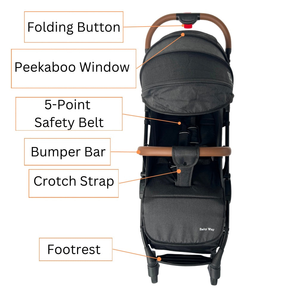 The Glide - Compact Travel Stroller and Capsule Car Seat Combo with Pull Handle