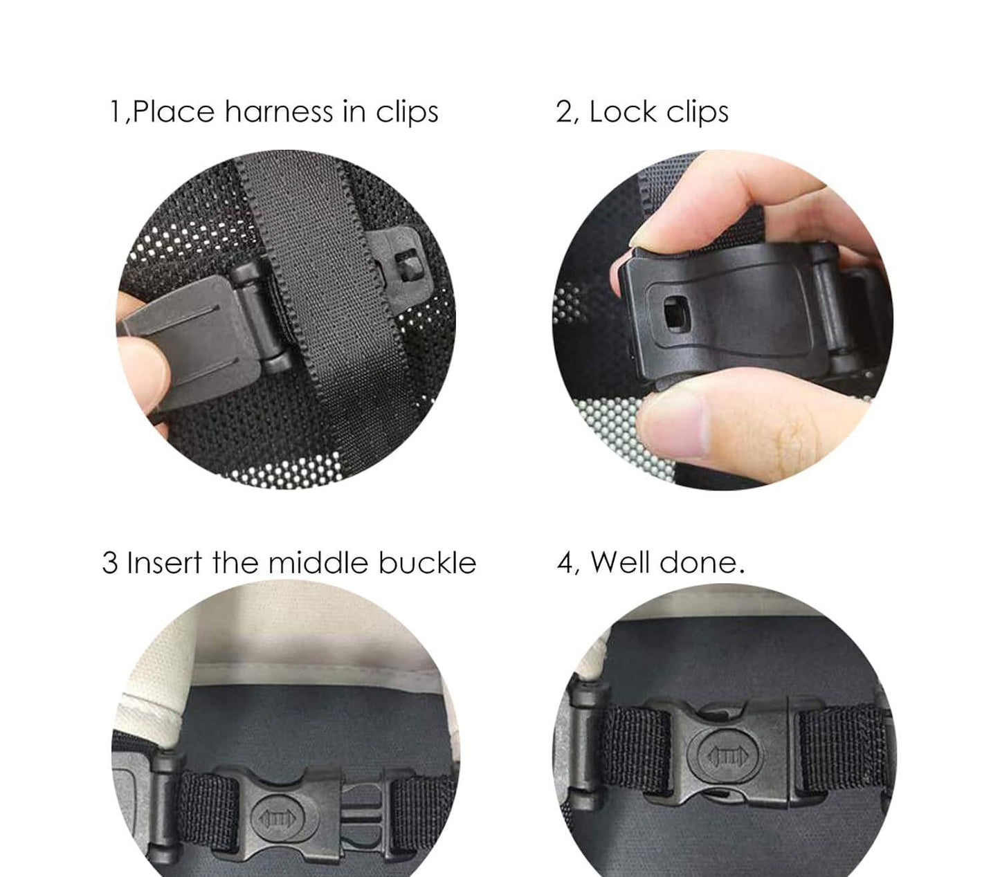 Universal Chest Clip Safety Harness Buckle for Baby Car Seats, Strollers & High Chairs