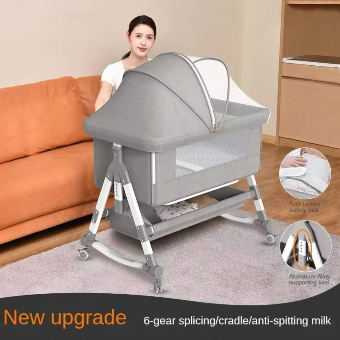 Baby Multifunctional Co-Sleeper Bed and Changing Table