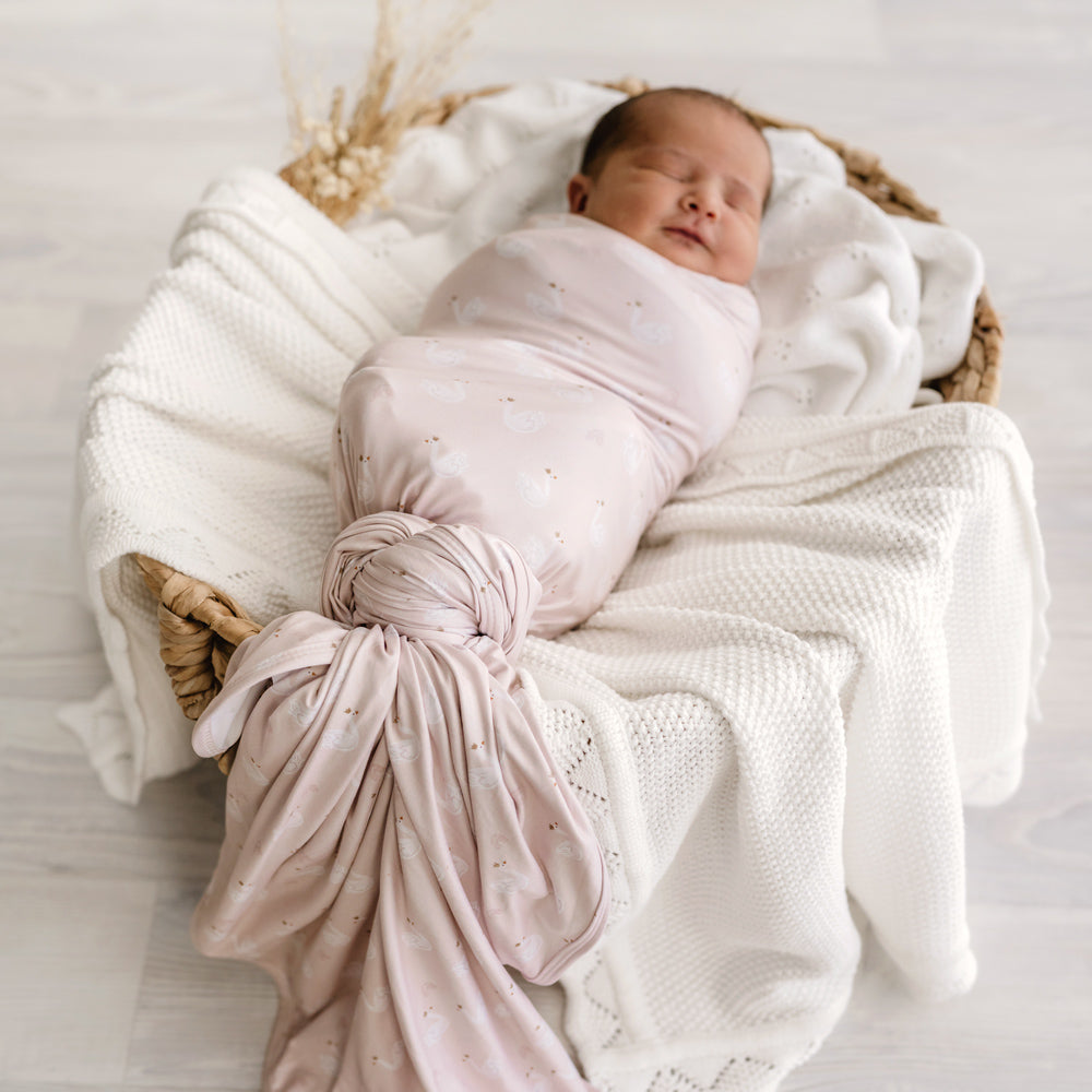 Stretchy Swaddle | Swan Princess