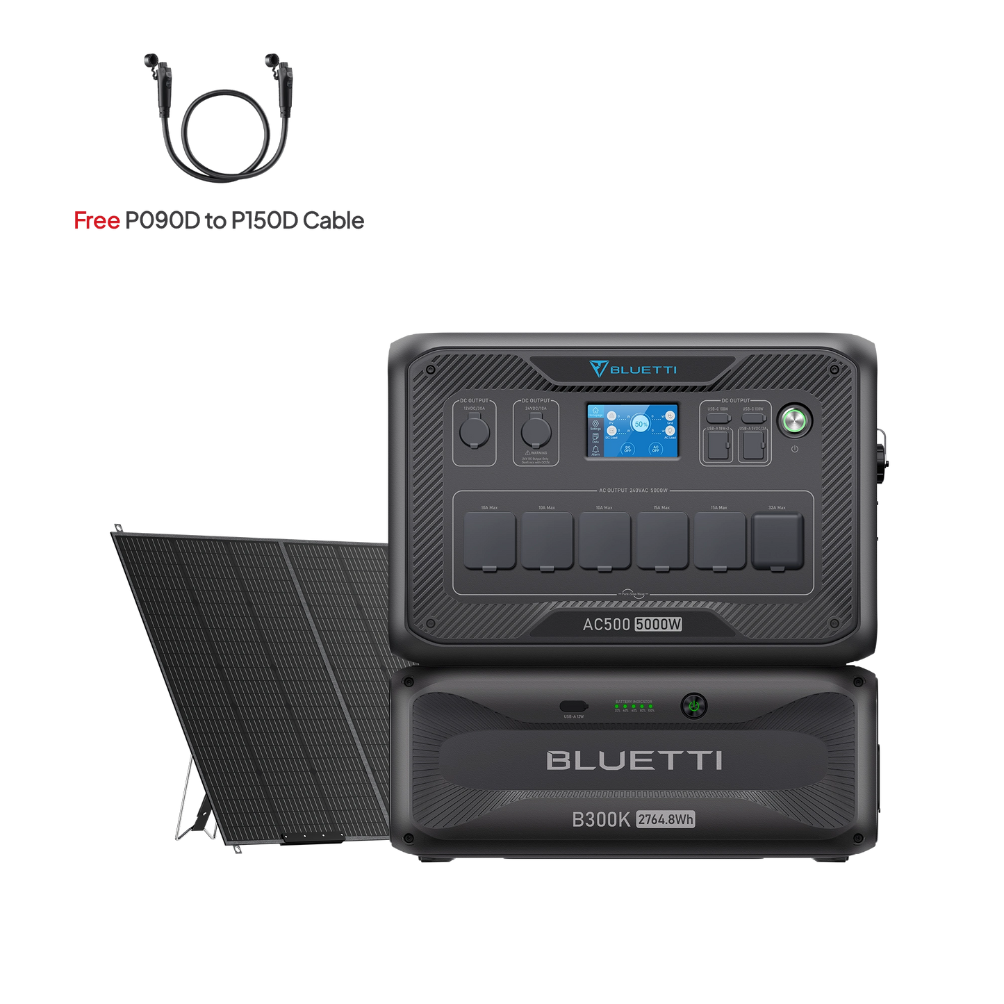 BLUETTI AC500 + B300K + 350W Solar Panel