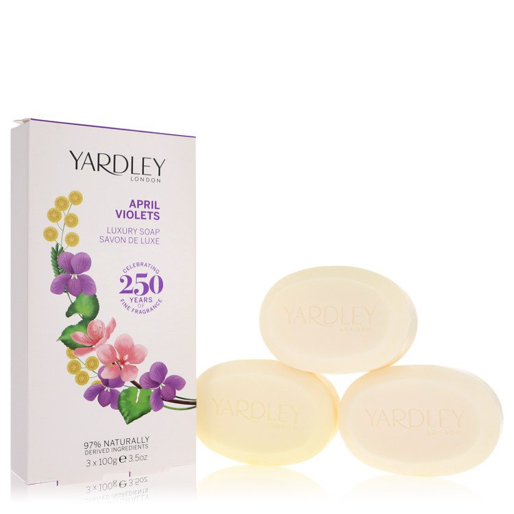 April Violets 3 x 3.5 oz Soap by Yardley London 104 ml