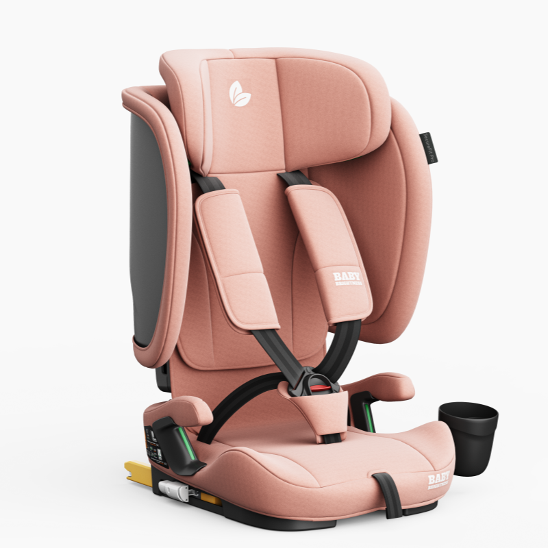 Baby Brightness AirGo Lightweight Compact Travel Pram and Portable ISOFIX Travel Booster Car Seat Pink