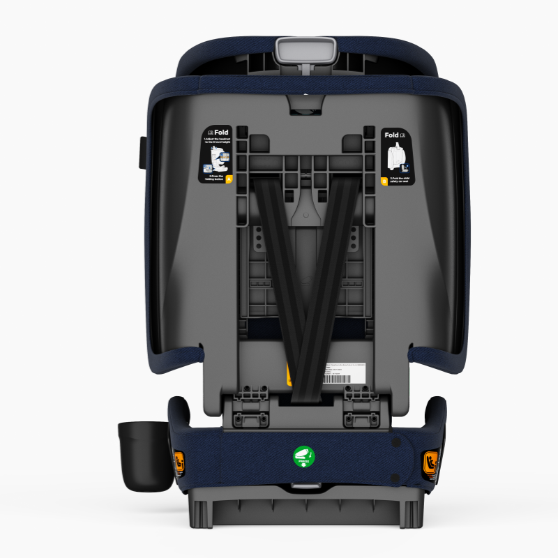 Baby Brightness SecureFit Portable Travel Booster Car Seat Dark Blue