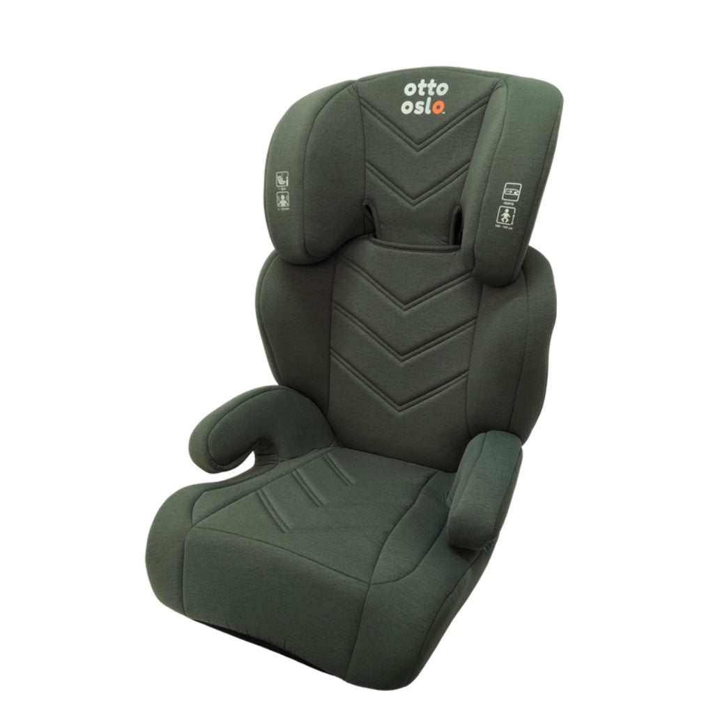 Zen i-Size Booster Car Seat with Isofix and Adjustable Headrest - GREEN