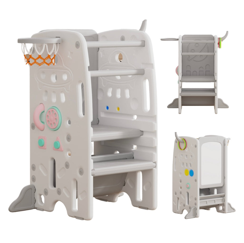 Preorder - Deluxe Multi-Function Toddler Learning Tower Step Stool with Activity Centre